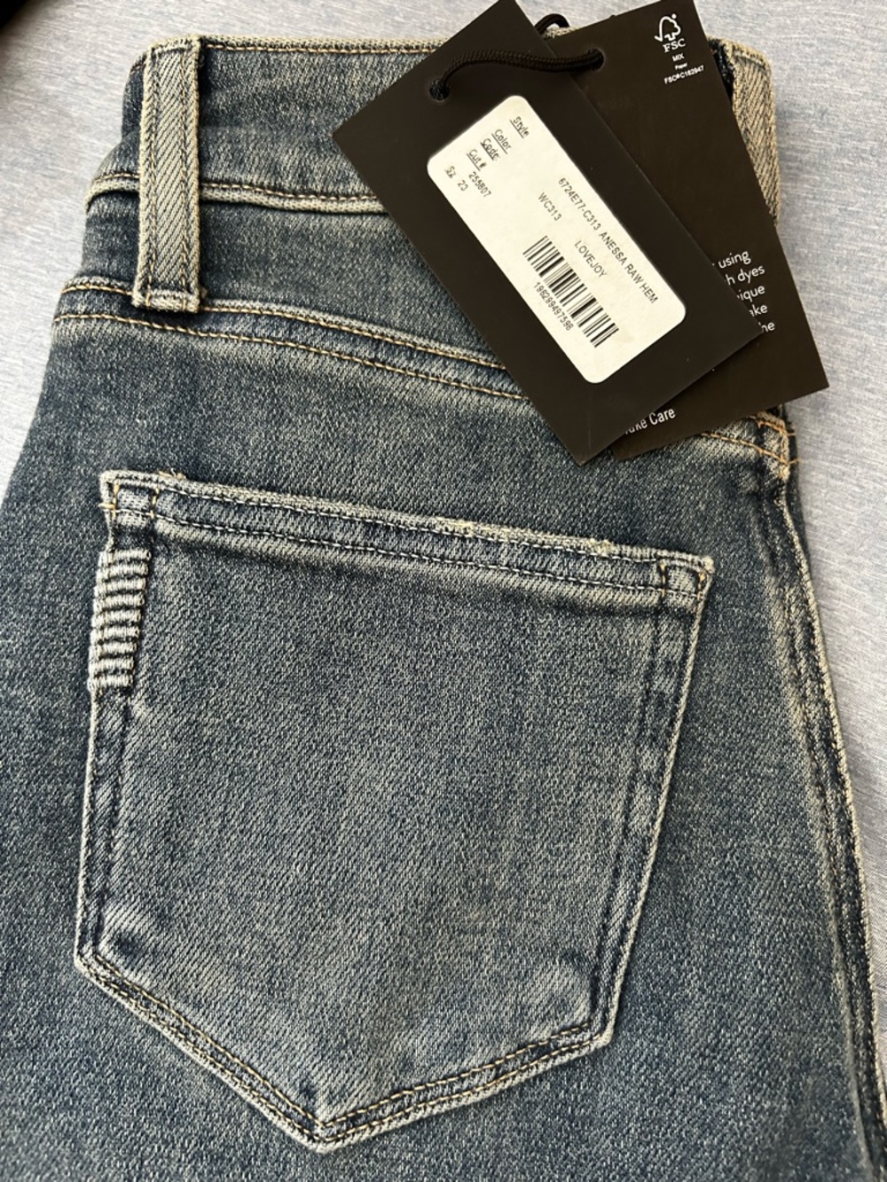 PAIGE Light Blue Wide Leg Crop Jeans - Picture 4 of 10